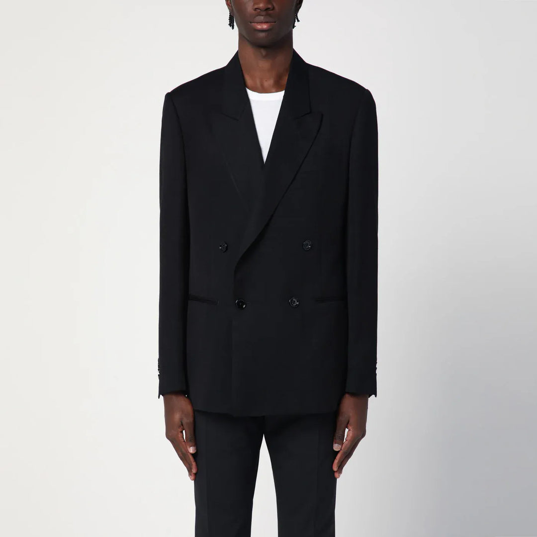 Lardini - Black double-breasted jacket Brand Apparel & Accessories > Clothing > Outerwear > Coats & Jackets 50 IT
