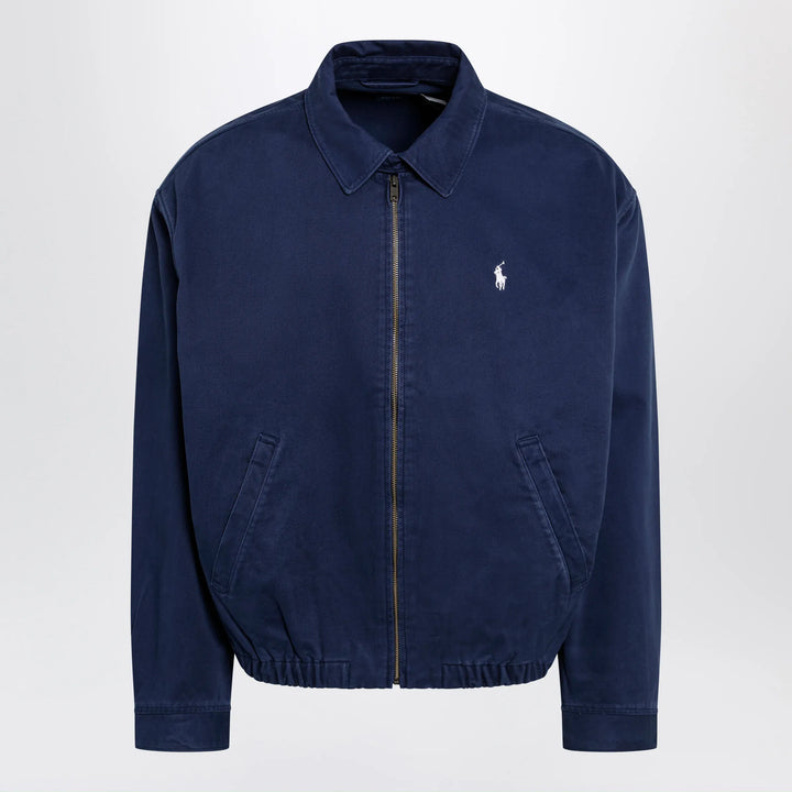 Polo Ralph Lauren - Navy blue zip-up jacket in cotton Brand Apparel &amp; Accessories > Clothing > Outerwear > Coats &amp; Jackets