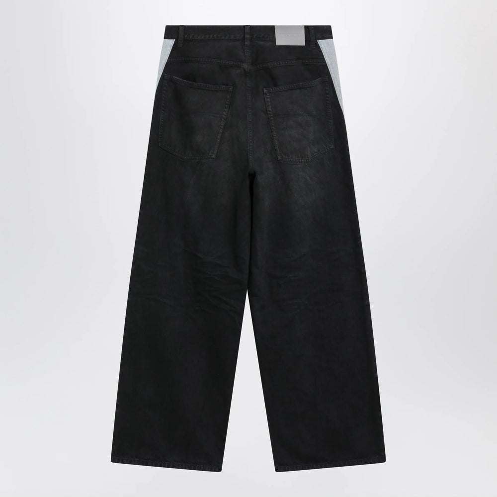 Balenciaga - Denim trousers with dark brown and black trims Brand Apparel & Accessories > Clothing > Pants