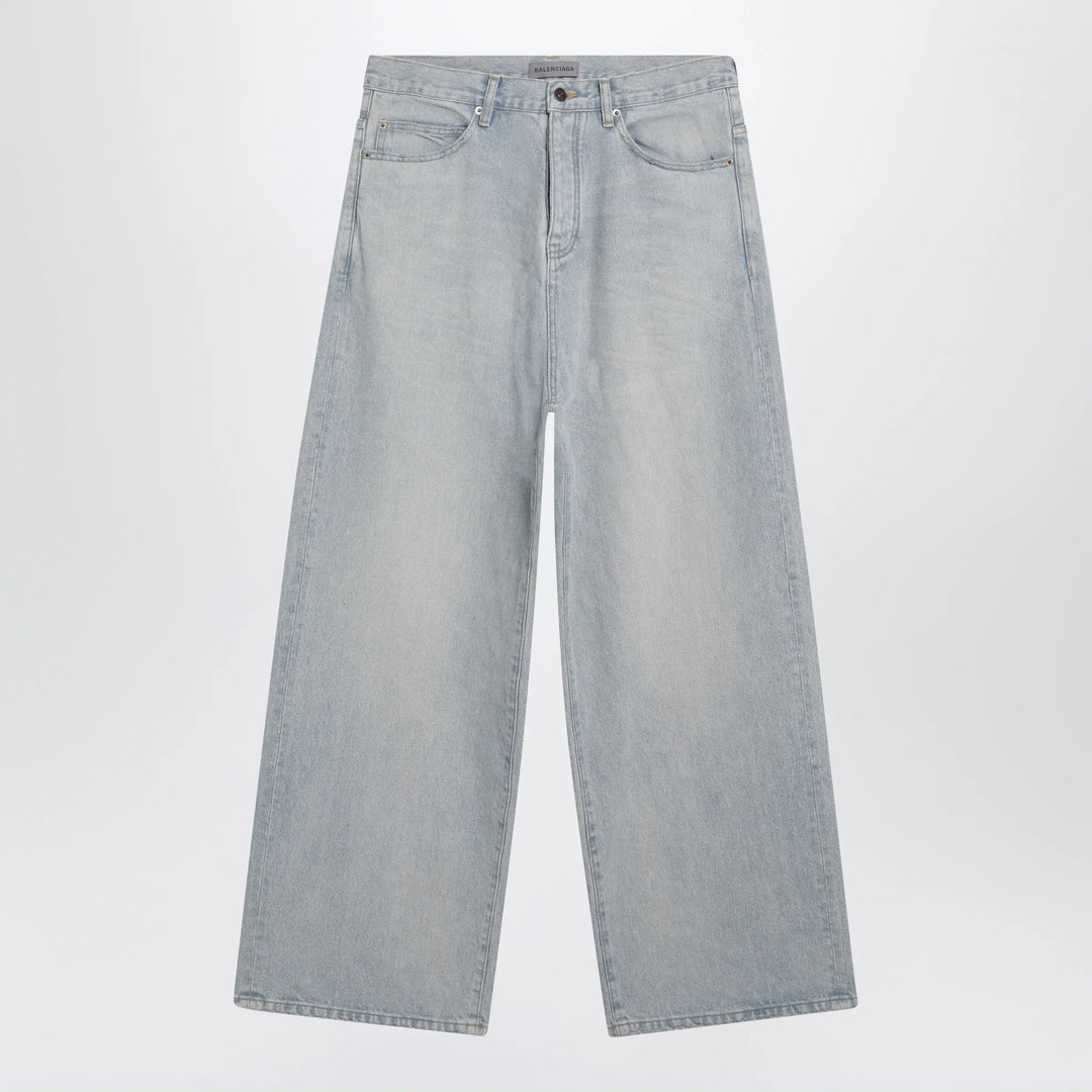 Balenciaga - Light blue wide-leg denim jeans Brand Apparel & Accessories > Clothing > Pants S