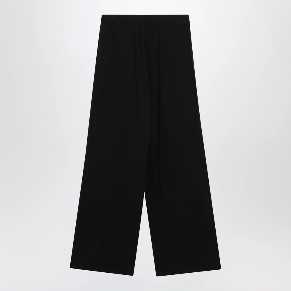 Balenciaga - Palazzo trousers with elastic waist in black wool Brand Apparel & Accessories > Clothing > Pants