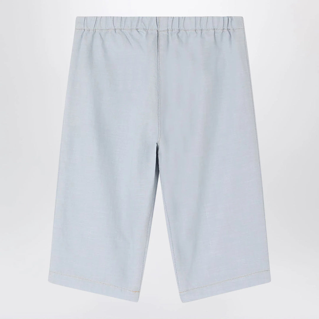 Bonpoint - Bandy light blue cotton chambray trousers Brand Apparel & Accessories > Clothing > Pants 2A