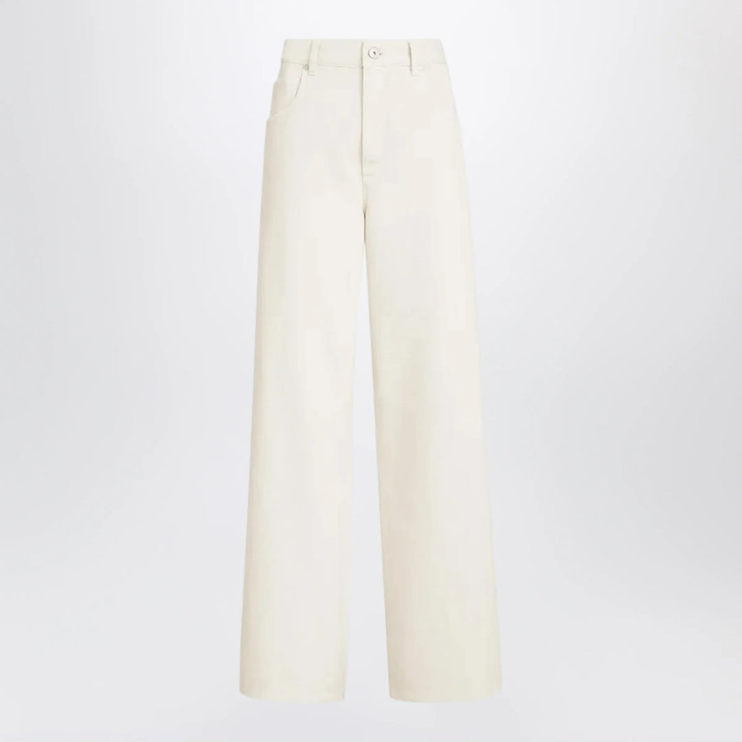 Brunello Cucinelli - Relaxed-fit dyed denim trousers with monile detail Brand Apparel &amp; Accessories > Clothing > Pants 38  IT