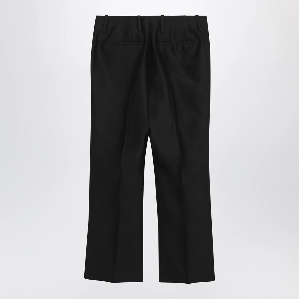 Dries Van Noten - Black ankle-length trousers in wool and silk Brand Apparel & Accessories > Clothing > Pants 40  FR