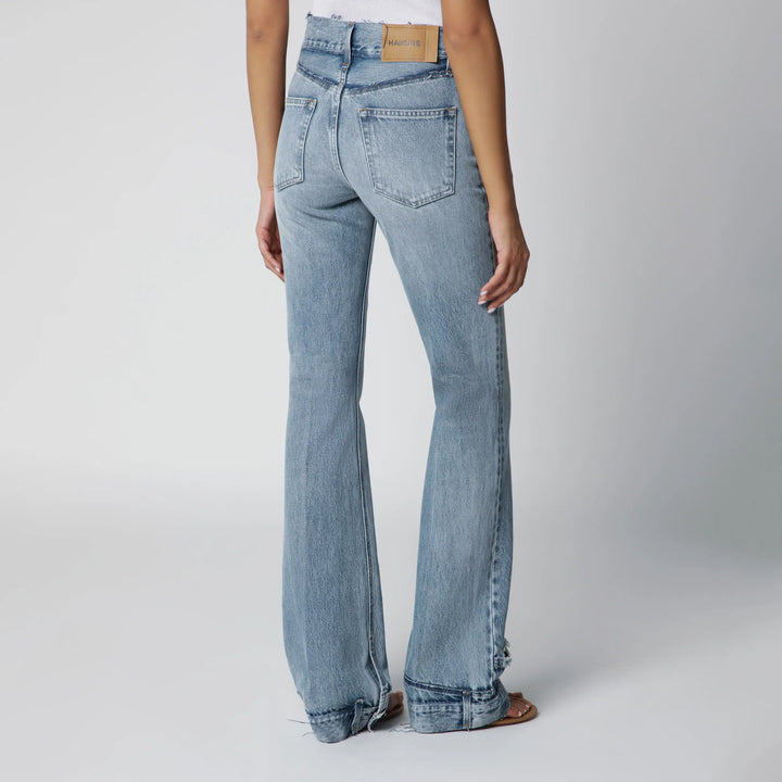 HAIKURE - Flora high-waisted flared jeans in light blue denim Brand Apparel &amp; Accessories > Clothing > Pants