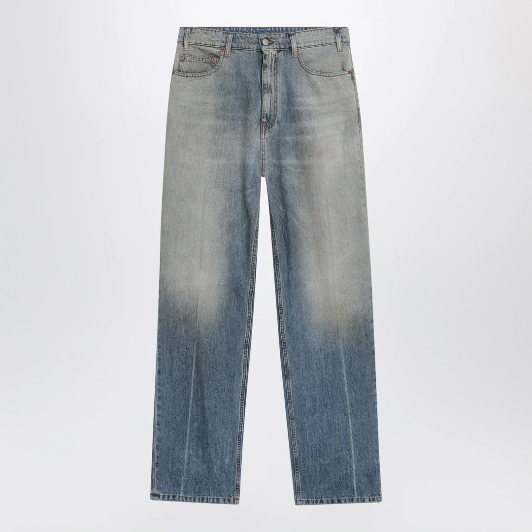 MM6 Maison Margiela - Mid-blue washed-effect denim jeans Brand Apparel &amp; Accessories > Clothing > Pants 31