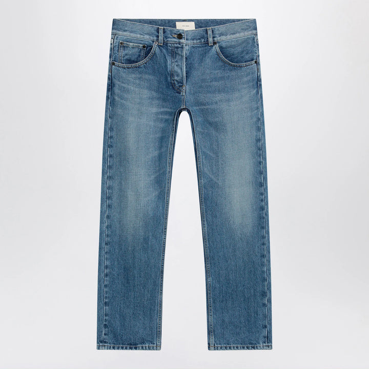 The Row - Fima low-rise straight-leg cotton jeans in indigo Brand Apparel &amp; Accessories > Clothing > Pants 25