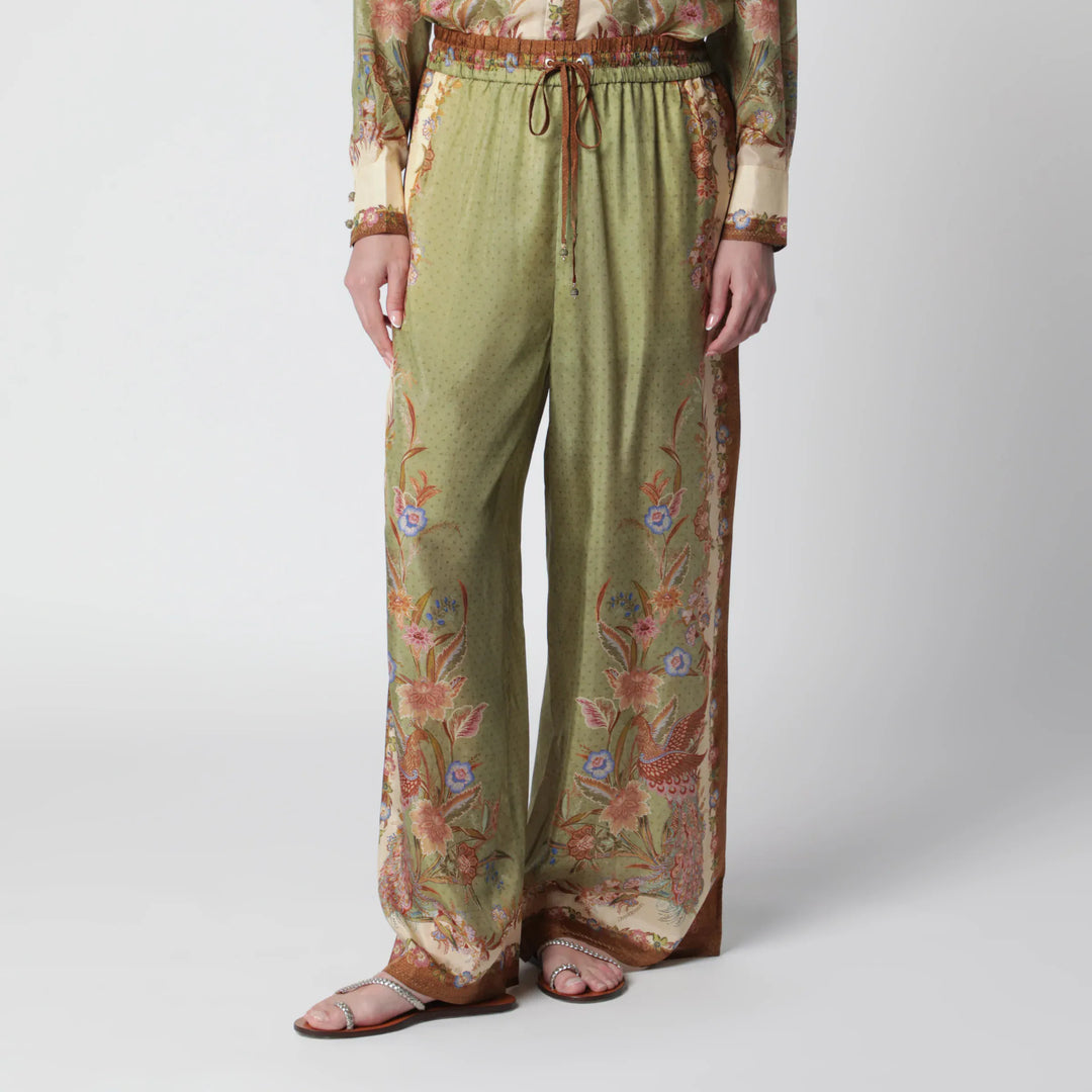 ZIMMERMANN - Indra Relaxed trousers with floral print Brand Apparel &amp; Accessories > Clothing > Pants 1