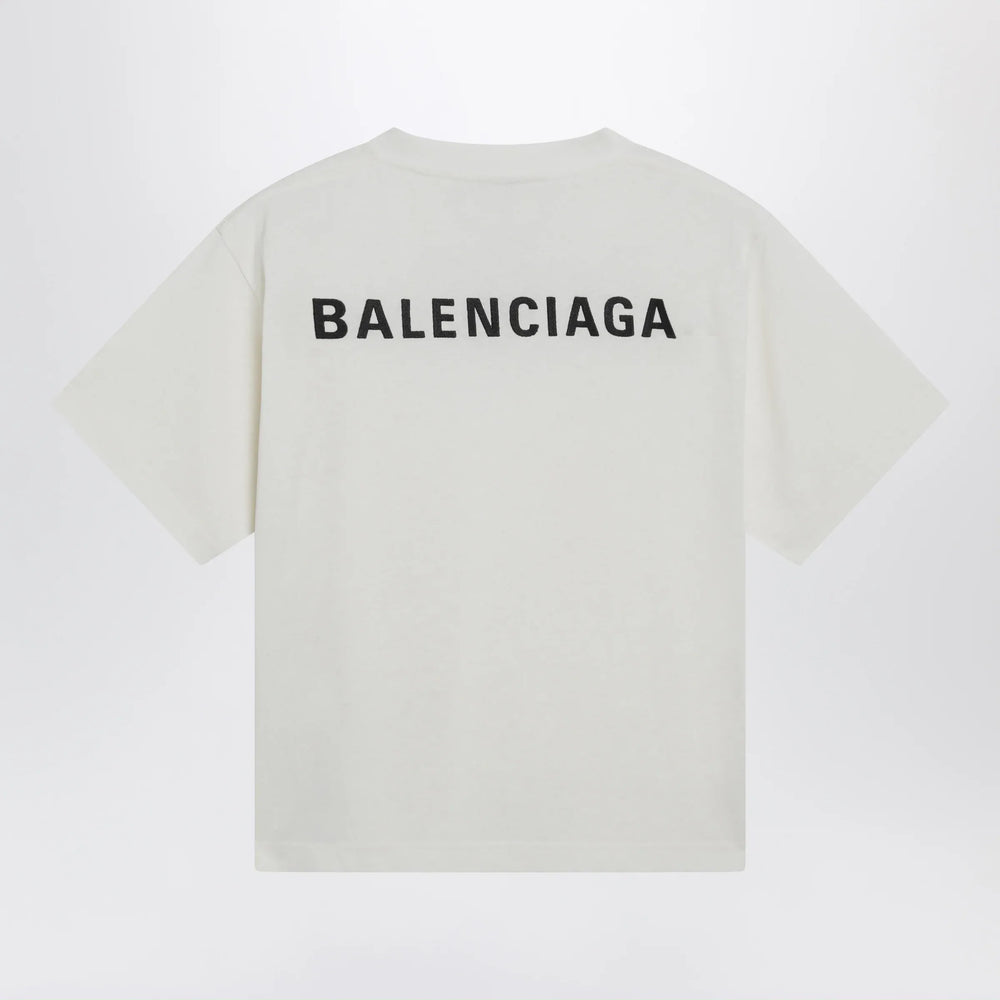 Balenciaga - Balenciaga Back Medium Fit T-shirt in cream Brand Apparel & Accessories > Clothing > Shirts & Tops
