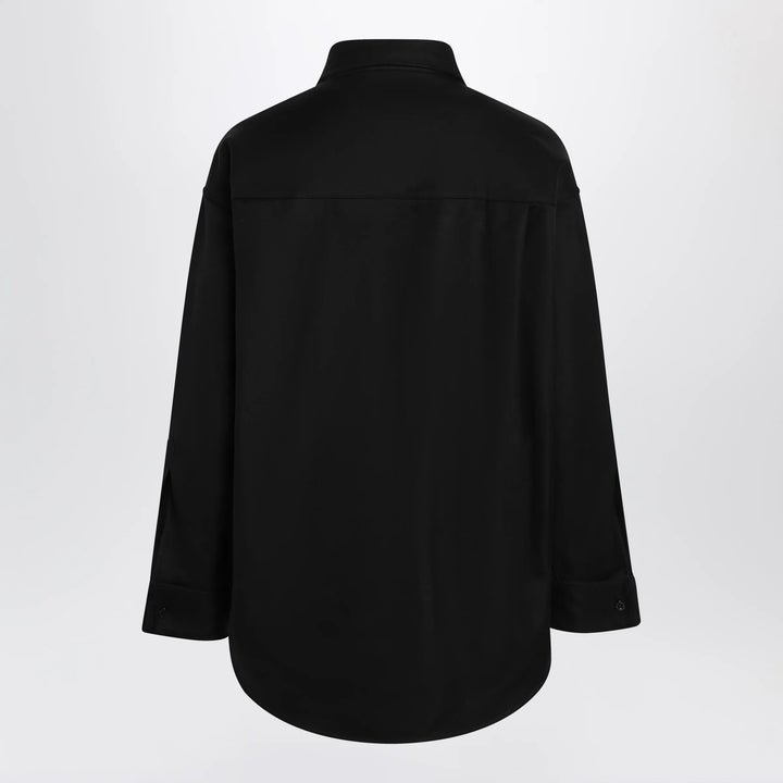 Balenciaga - Classic cocoon shirt in double cotton, black Brand Apparel &amp; Accessories > Clothing > Shirts &amp; Tops