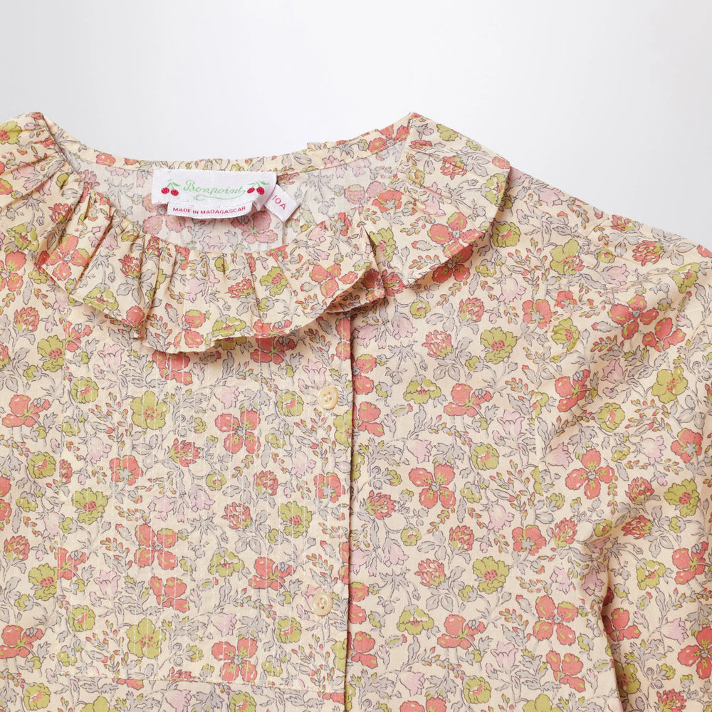 Bonpoint - Pink Liberty fabric shirt Brand Apparel & Accessories > Clothing > Shirts & Tops
