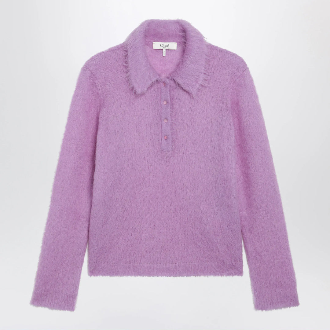 Chloé - Lavender alpaca-blend cardigan Brand Apparel &amp; Accessories > Clothing > Shirts &amp; Tops M