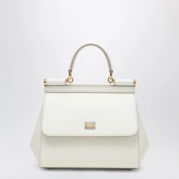 Dolce&amp;Gabbana - Sicily medium top-handle bag in white Brand Apparel &amp; Accessories > Clothing > Shirts &amp; Tops