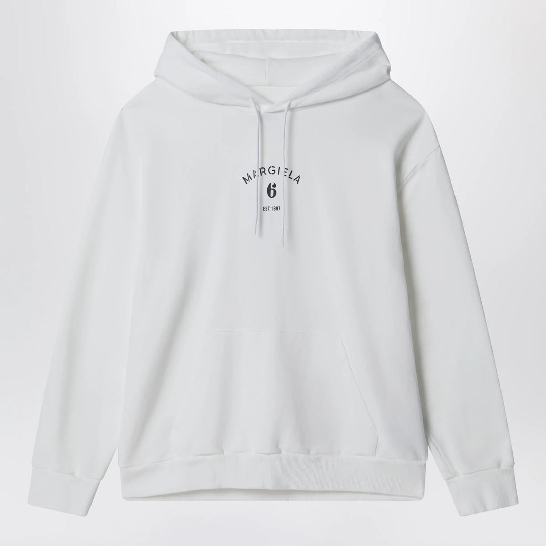 MM6 Maison Margiela - White cotton hoodie Brand Apparel &amp; Accessories > Clothing > Shirts &amp; Tops S