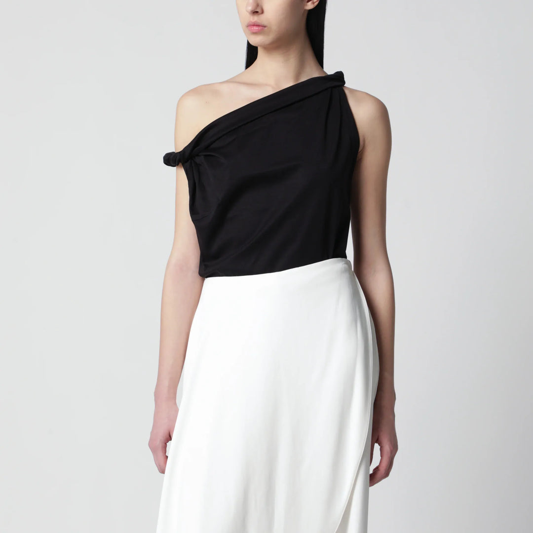 Róhe - Black asymmetrical top in cotton and silk blend Brand Apparel &amp; Accessories > Clothing > Shirts &amp; Tops 38  FR