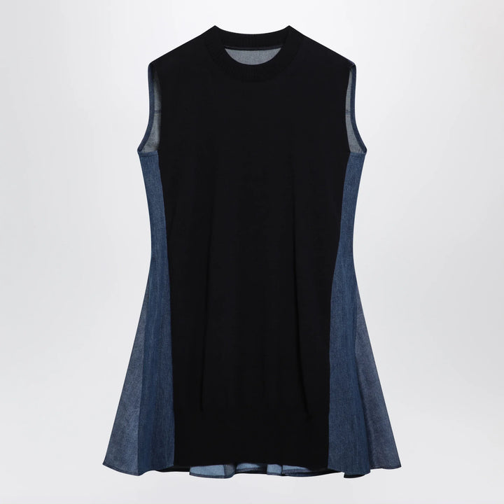 Sacai - Denim dress and knit top Brand Apparel &amp; Accessories > Clothing > Shirts &amp; Tops 3