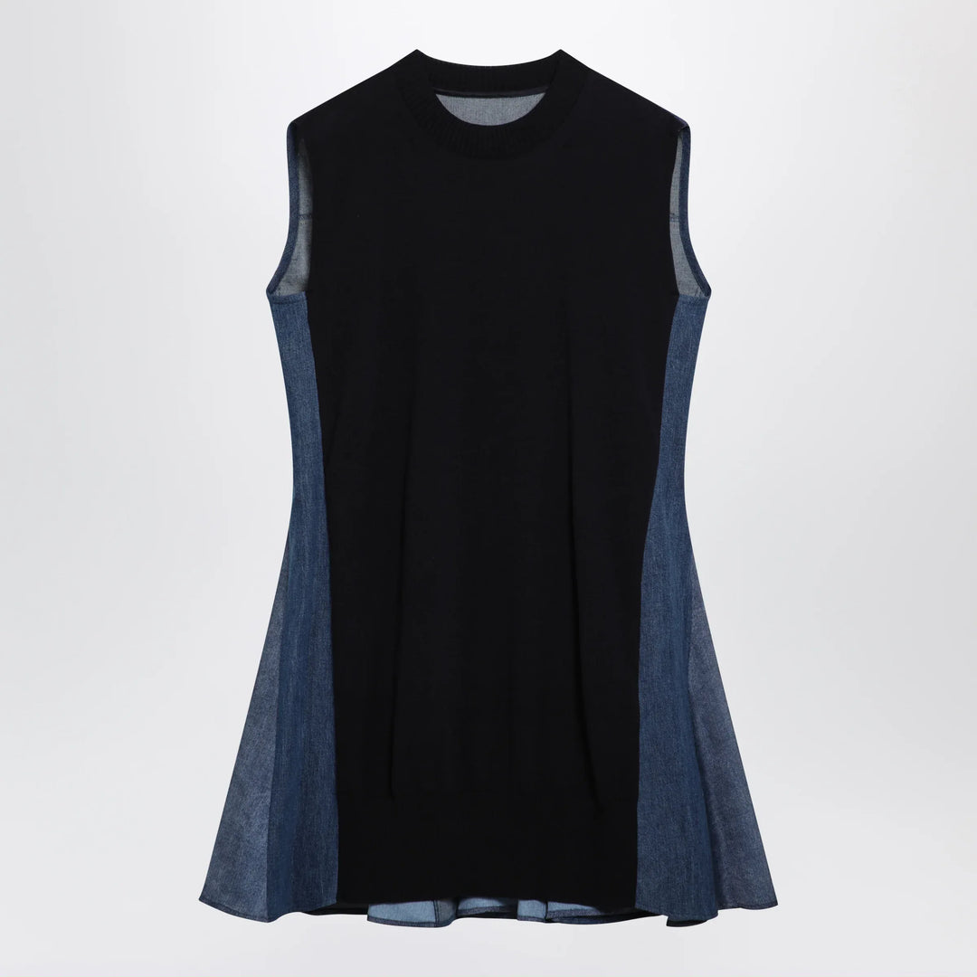 Sacai - Denim dress and knit top Brand Apparel &amp; Accessories > Clothing > Shirts &amp; Tops 3