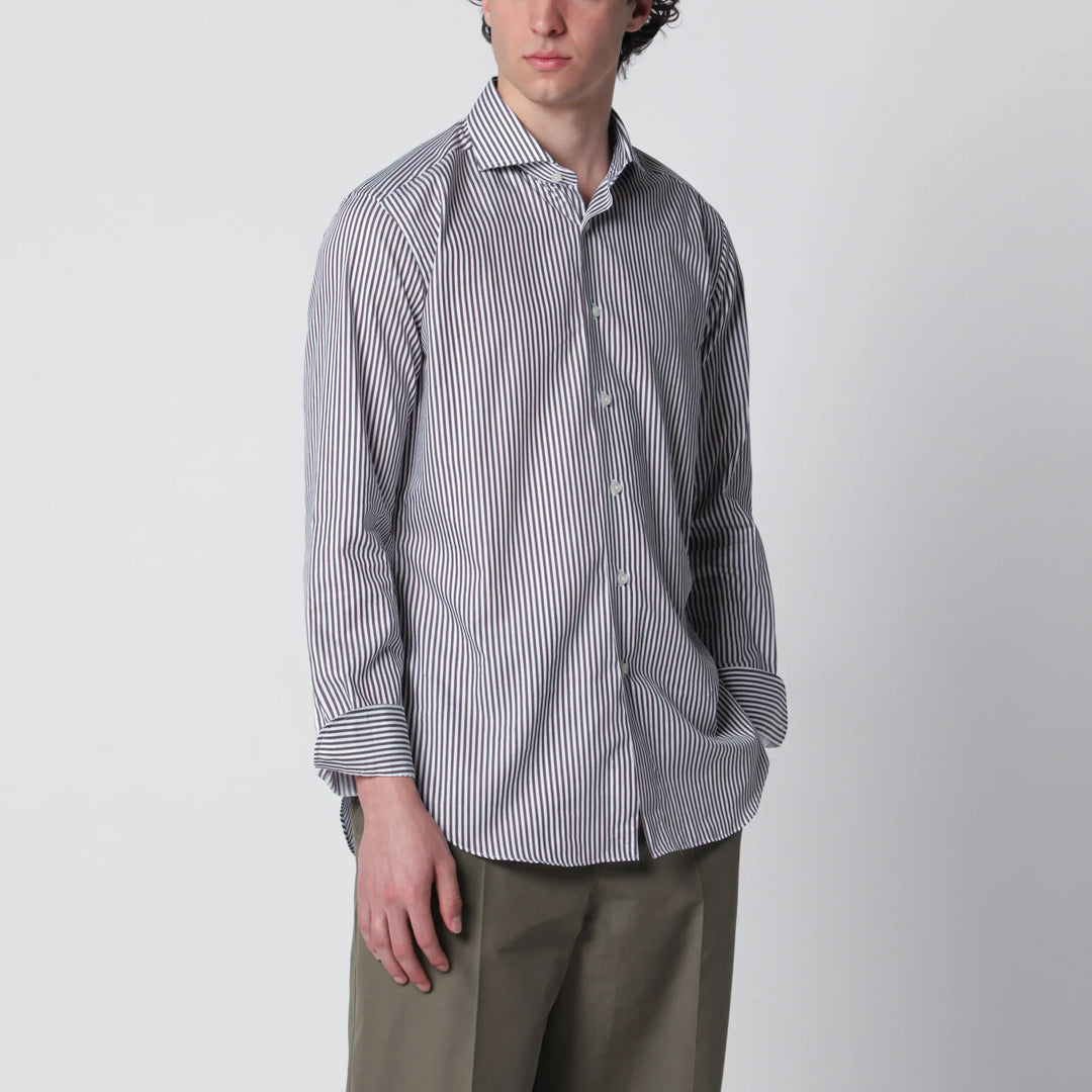 XACUS - White/brown striped Travel shirt Brand Apparel &amp; Accessories > Clothing > Shirts &amp; Tops 39