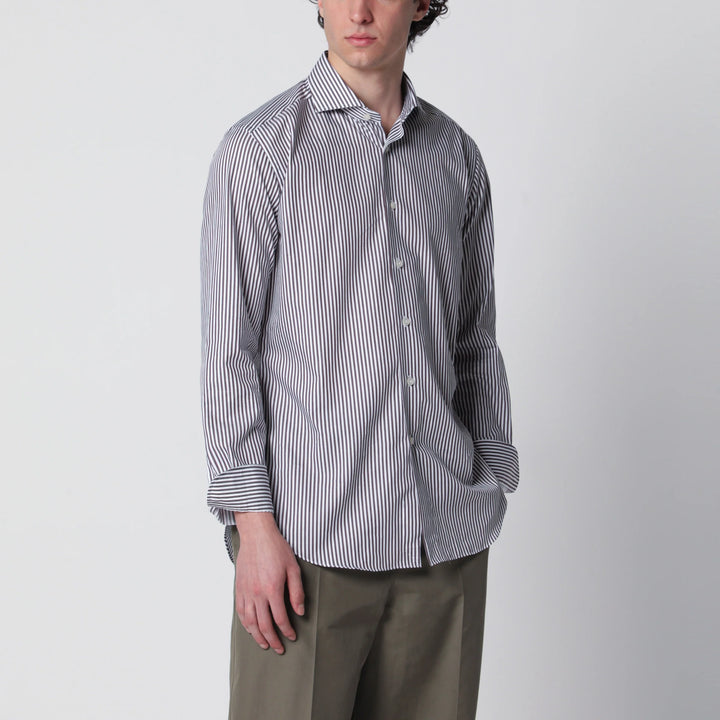 XACUS - White/brown striped Travel shirt Brand Apparel &amp; Accessories > Clothing > Shirts &amp; Tops 40