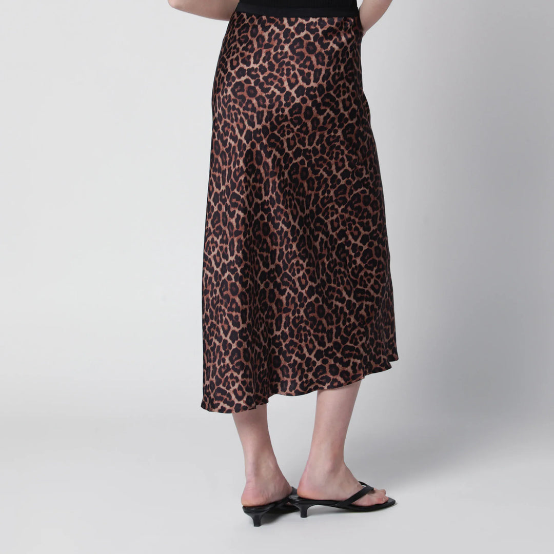 ANINE BING - Leopard-print silk midi skirt Brand Apparel &amp; Accessories > Clothing > Skirts