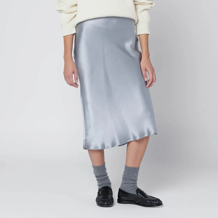 ANINE BING - Pastel blue silk midi skirt Brand Apparel &amp; Accessories > Clothing > Skirts L