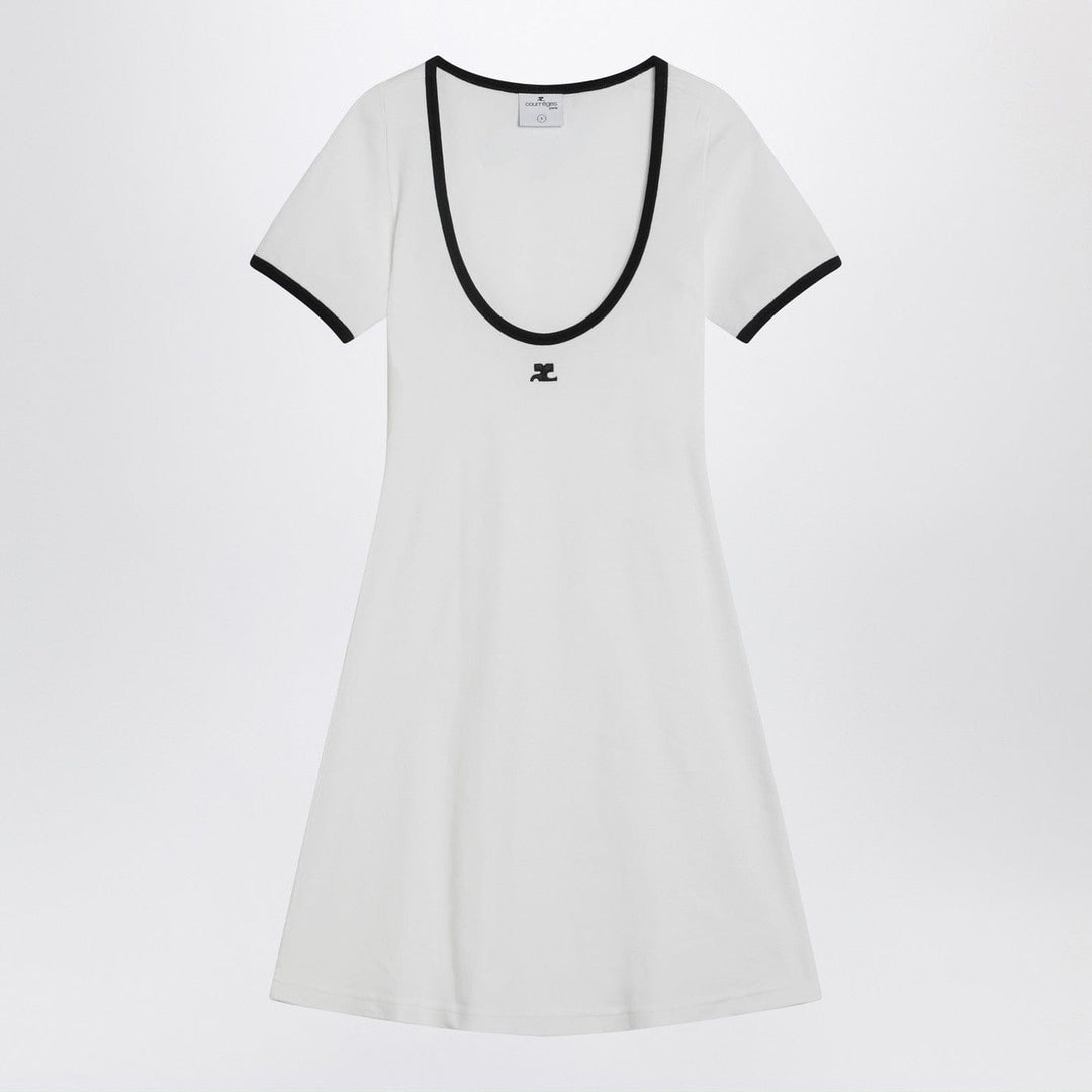 Apparel & Accessories XS Courrèges - Black/white mini dress in cotton Brand