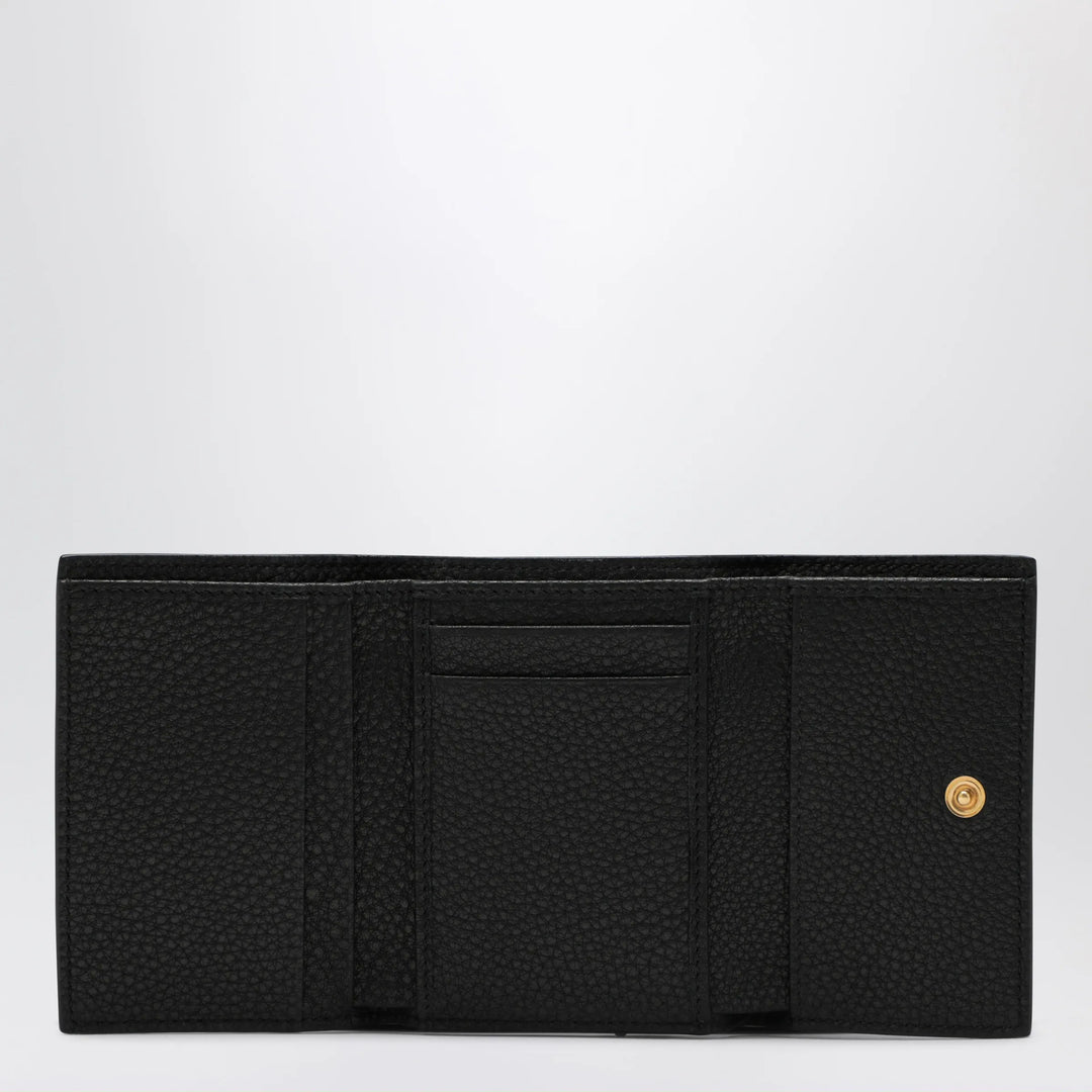 Dolce&amp;Gabbana - Black Dauphine Calf Leather Wallet Brand Apparel &amp; Accessories U