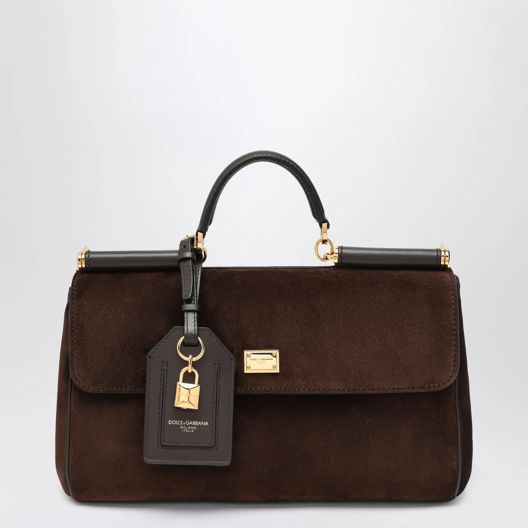 Dolce&amp;Gabbana - Brown suede leather bag My Sicily Brand Apparel &amp; Accessories U