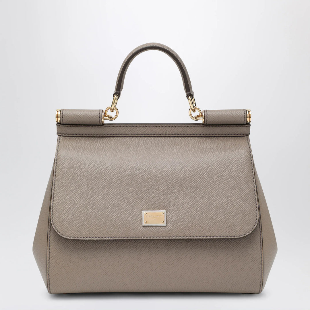 Dolce&amp;Gabbana - Large mud colour Sicily Hand Bag Brand Apparel &amp; Accessories TU