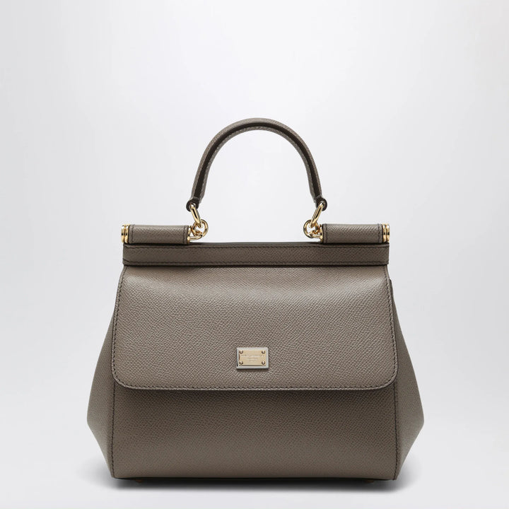 Dolce&amp;Gabbana - Medium Sicily handbag in light mud colour Brand Apparel &amp; Accessories