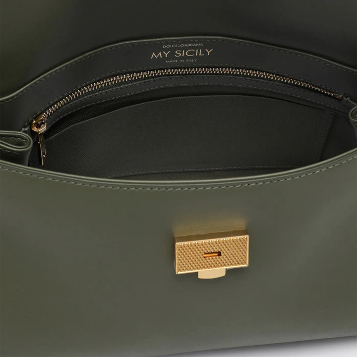 Dolce&amp;Gabbana - My Sicily handbag in military green leather Brand Apparel &amp; Accessories TU