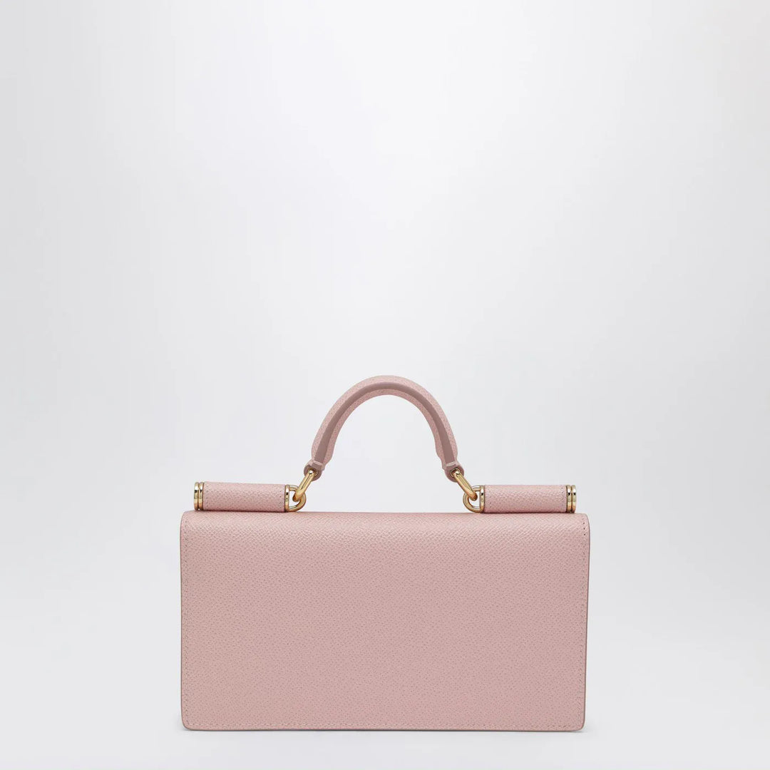 Dolce&amp;Gabbana - Pink mini bag in Dauphine leather with logo tag Brand Apparel &amp; Accessories TU