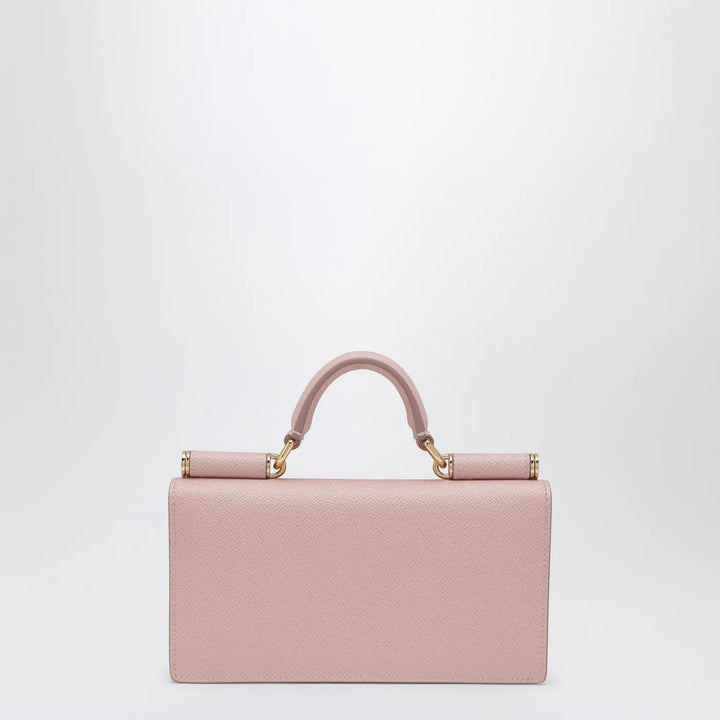 Dolce&amp;Gabbana - Pink mini bag in Dauphine leather with logo tag Brand Apparel &amp; Accessories TU