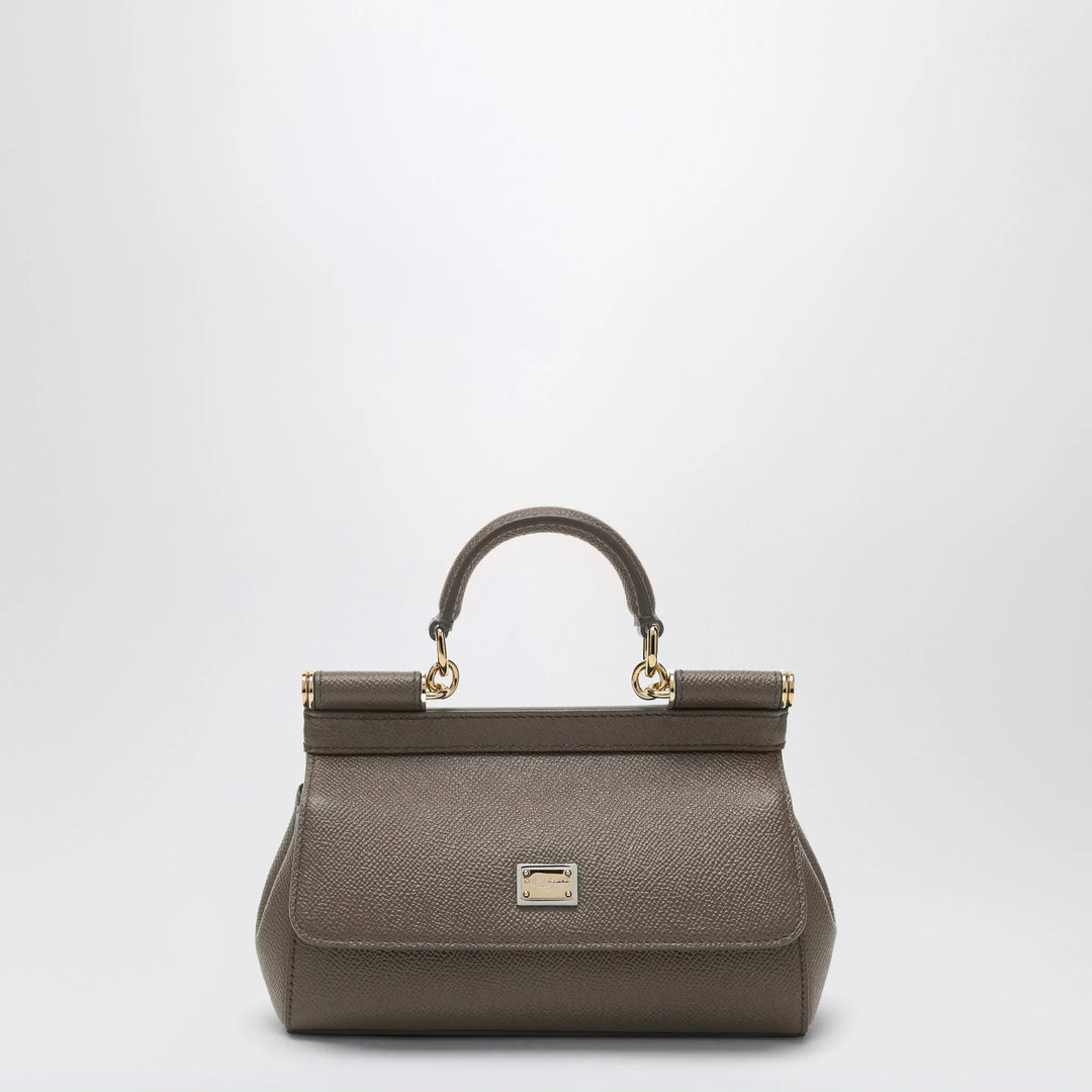 Dolce&amp;Gabbana - Small Sicily handbag in mud brown Brand Apparel &amp; Accessories TU