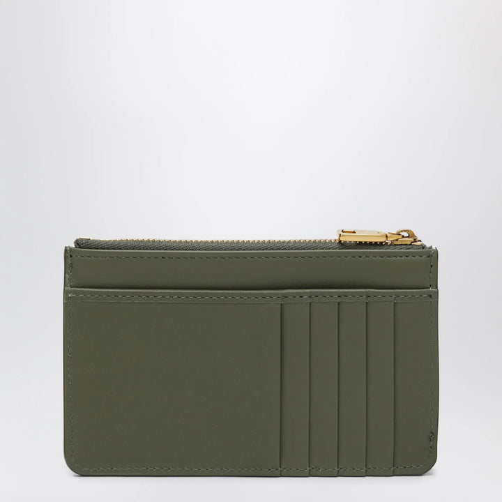 Dolce&amp;Gabbana - Zip card holder in plongé calfskin, military green Brand Apparel &amp; Accessories TU