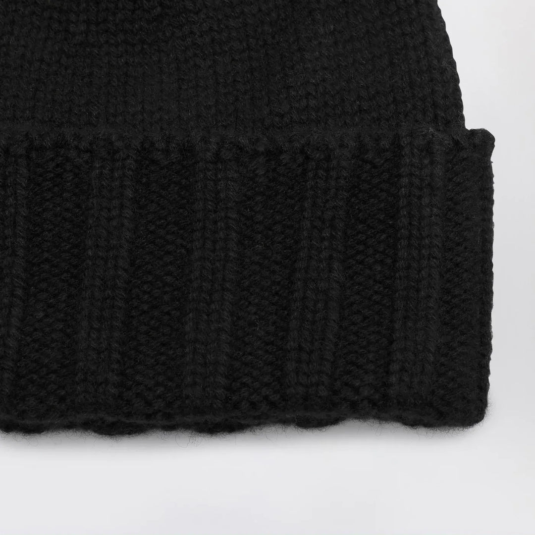 Drumohr - Black cashmere beret Brand Apparel &amp; Accessories 46 IT