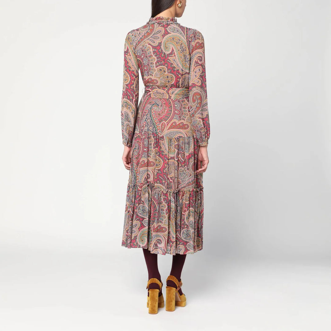 ETRO - Long dress with Paisley print Brand Apparel &amp; Accessories 40  IT