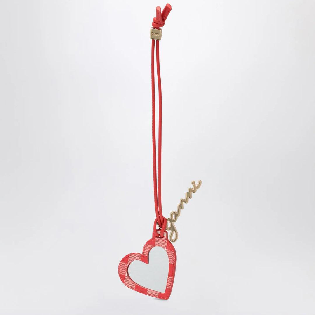 GANNI - Heart-shaped mirror Bou red Brand Apparel &amp; Accessories U