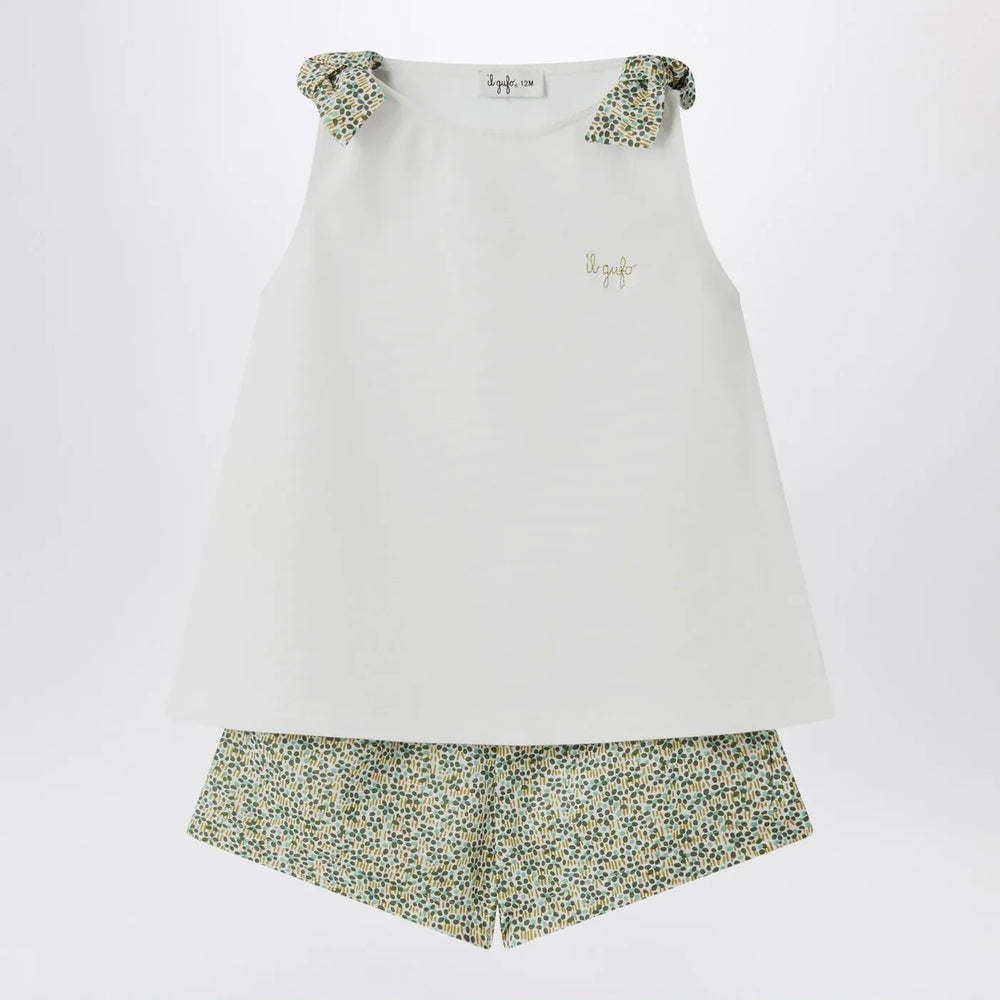Il Gufo - Two-piece white set in Liberty fabric Brand Apparel & Accessories 5