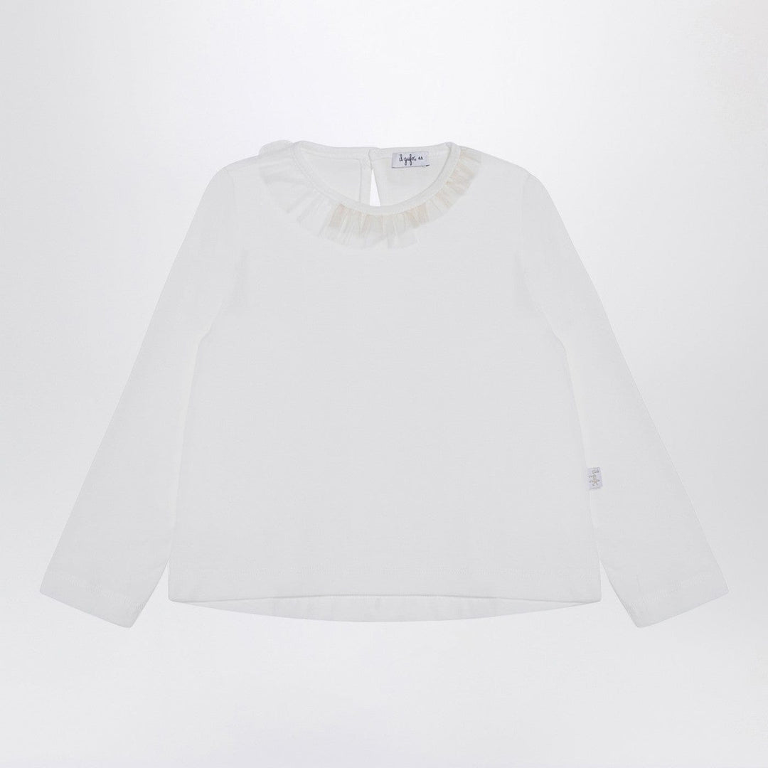 Apparel &amp; Accessories 6 Il Gufo - White jersey with ruffle collar Brand