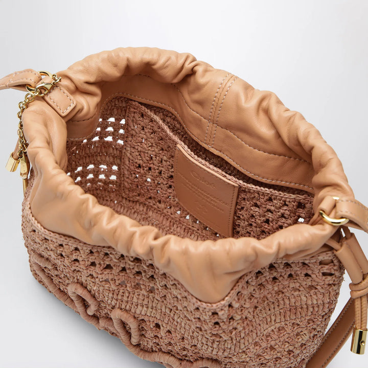 Chloé - Mini Summer Banana drawstring raffia bag in beige Brand Apparel &amp; Accessories > Jewelry TU