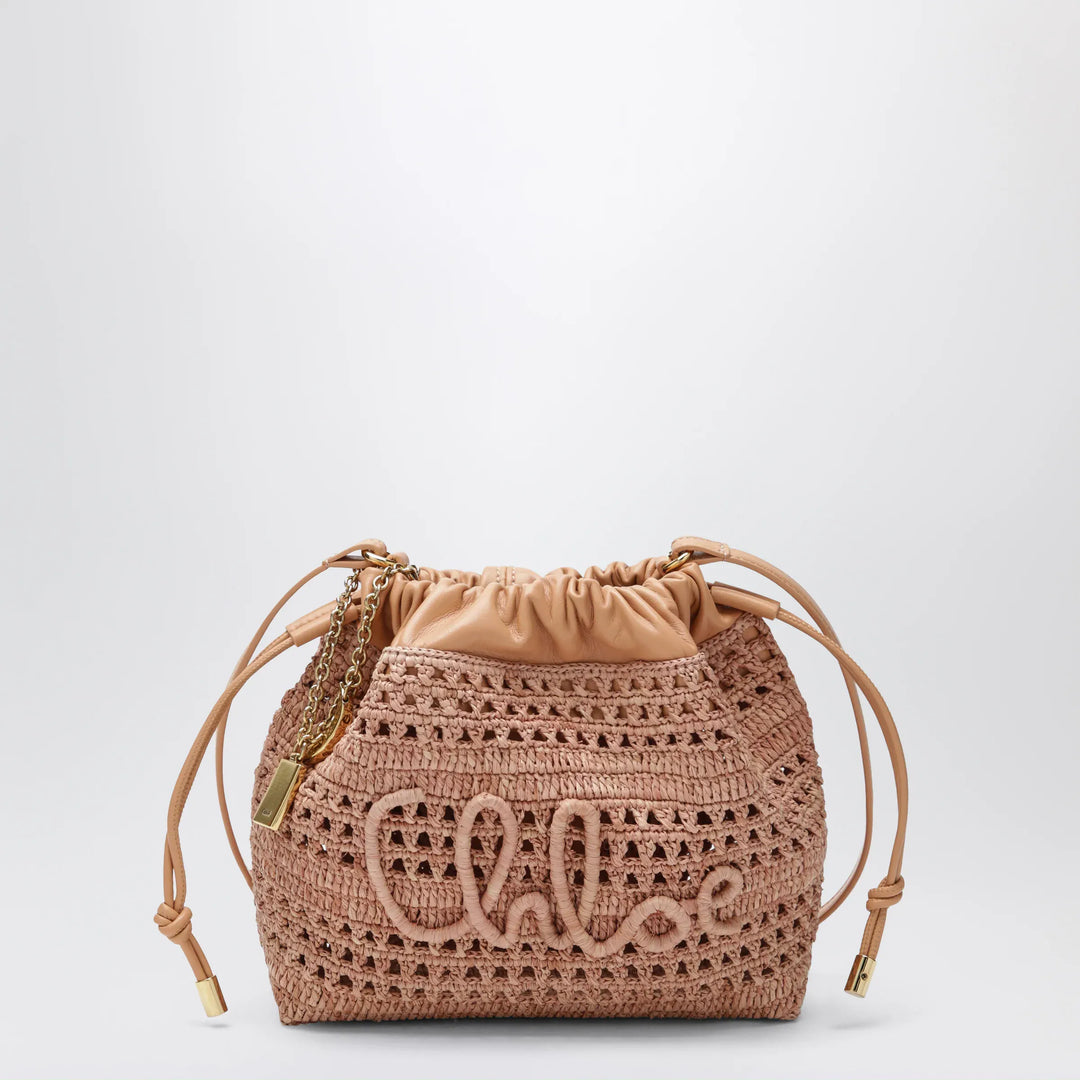 Chloé - Mini Summer Banana drawstring raffia bag in beige Brand Apparel &amp; Accessories > Jewelry TU