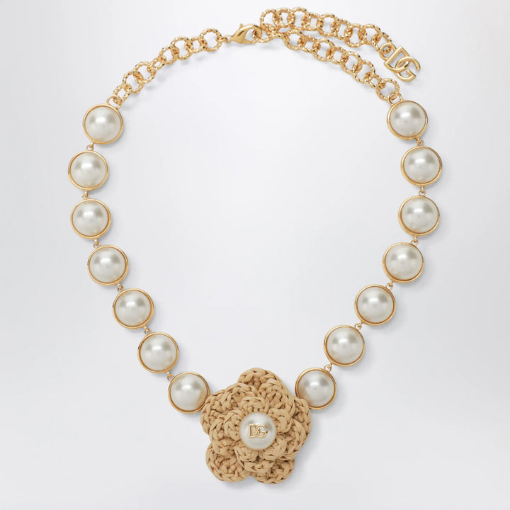 Dolce&amp;Gabbana - Flower necklace in brass in gold Brand Apparel &amp; Accessories > Jewelry TU