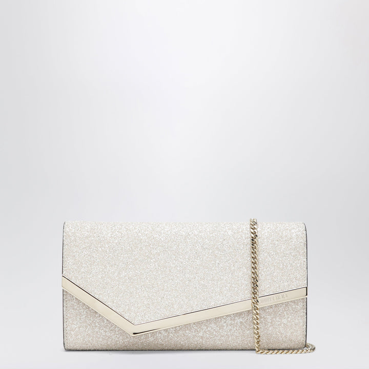 Apparel &amp; Accessories TU Jimmy Choo - Emmie Pouch With Light Gold Micro-Glitter Brand