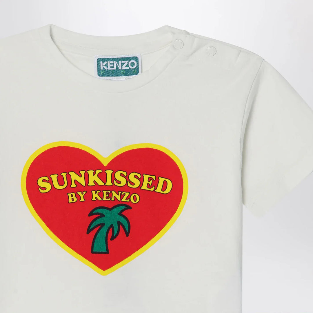 KENZO - White/red two-piece suit in cotton Brand Apparel &amp; Accessories 4Y