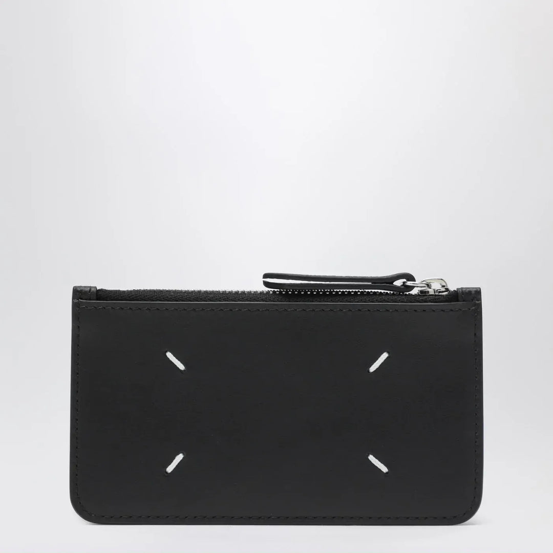 Maison Margiela - Black Four Stitches zippered card holder Brand Apparel &amp; Accessories TU