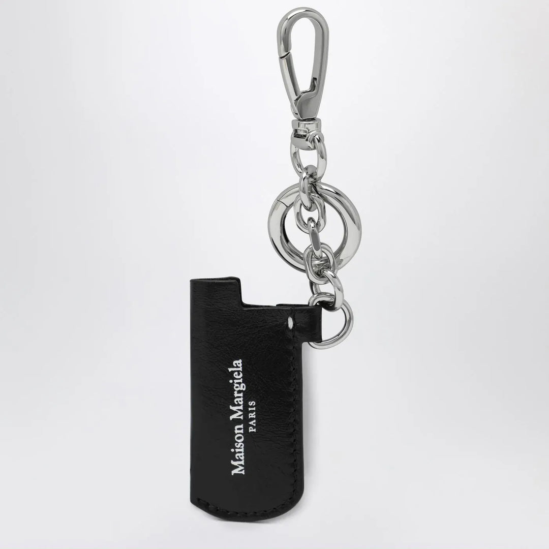 Maison Margiela - Black leather key holder with logo Brand Apparel &amp; Accessories TU