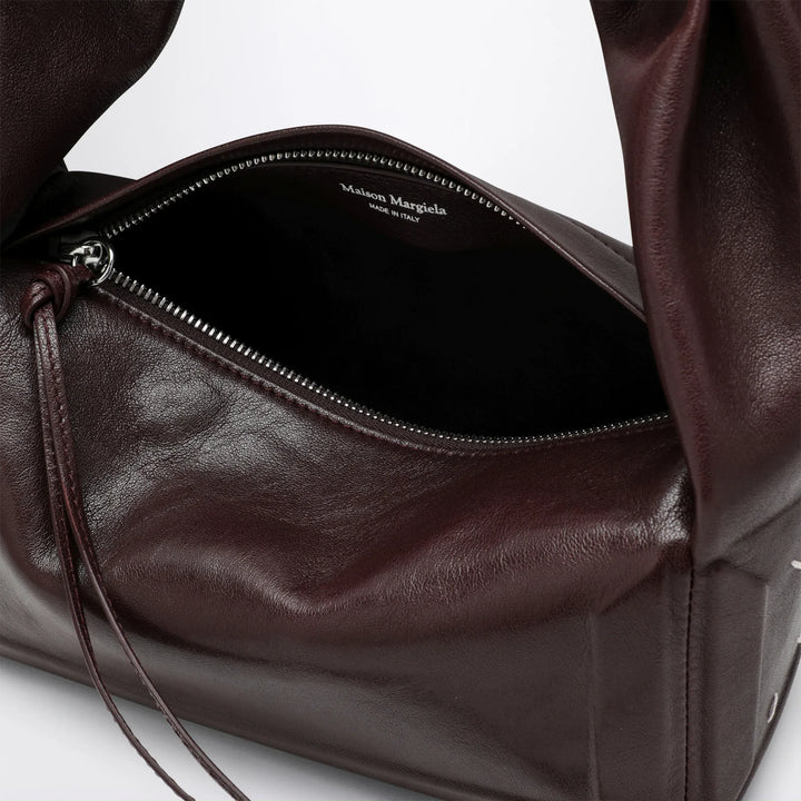 Maison Margiela - Box East West Small Bag in Burgundy Leather Brand Apparel &amp; Accessories U
