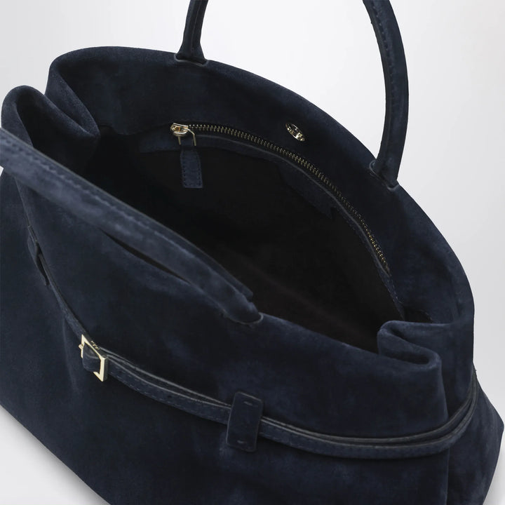 Manu Atelier - Le Cambon 35 dark blue suede bag Brand Apparel &amp; Accessories U