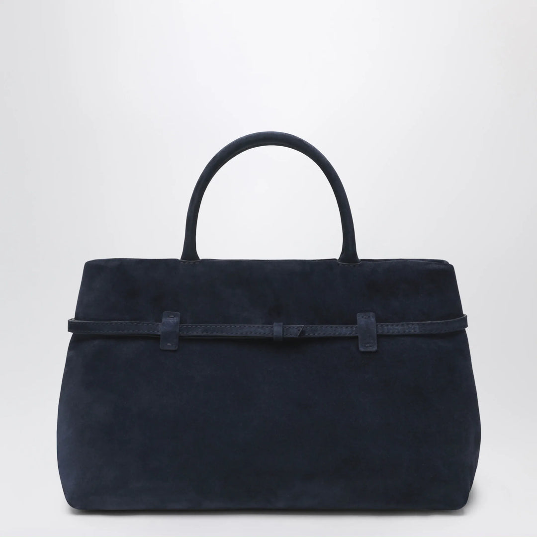 Manu Atelier - Le Cambon 35 dark blue suede bag Brand Apparel &amp; Accessories U